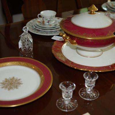 Limoge porcelain tureen and underplate with serving plate