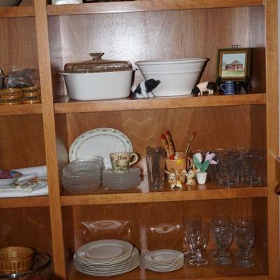 Better kitchenware. contemporary style glassware and dinnerware. Useful and vintage tins. 