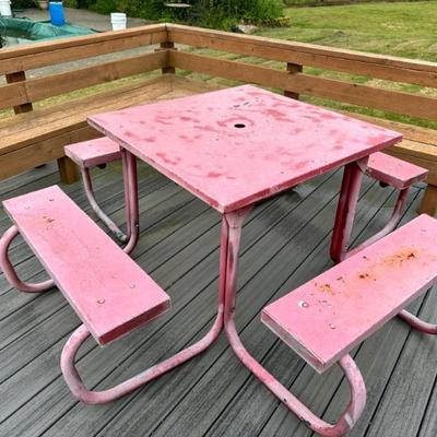 Vintage picnic table