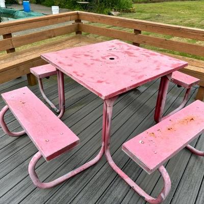 Vintage picnic table