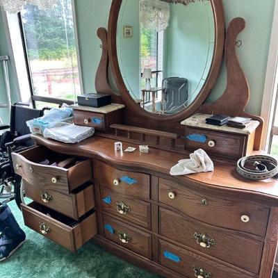 Dresser with mirror