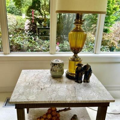 Marble top side tables
