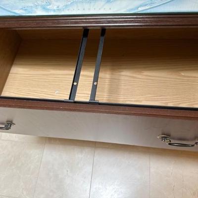 Lateral file cabinet (open)