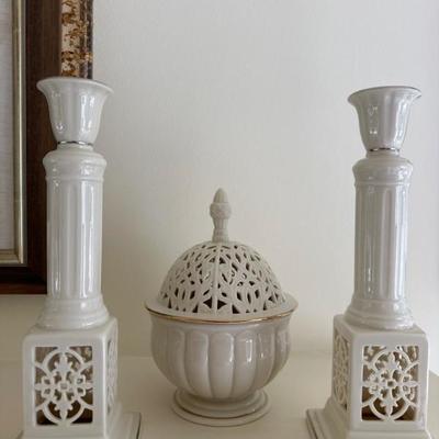 Lenox candle holders 
