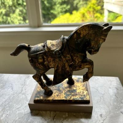 Vintage cast iron horse