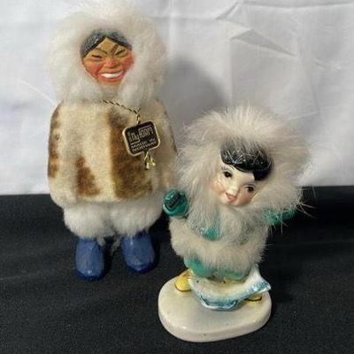 Eskimo Figurines * Norway * Japan Made Norcrest
