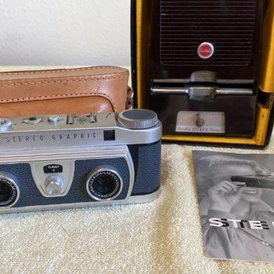 Graflex Stereo Graphic Camera * Kodak Kodaslide Stero Viewer I
