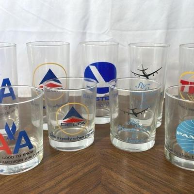 Vintage Airline Highball * Lowball Drinking Glasses
