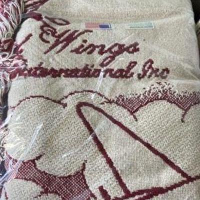 Chicago Chapter’s TWA Clipped Wings Afghan * Red & Cream Colors
