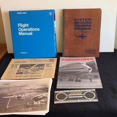 PAN AM Pilot Manuals & Memorabilia * Clipper Paper 7/76 * 1948 Training Manual
