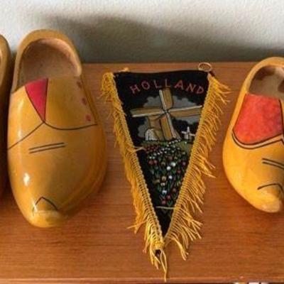 Wooden Shoes From Holland And Pennant
