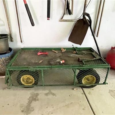 Lot 907   
Metal Garden Cart, With Drop Down Sides