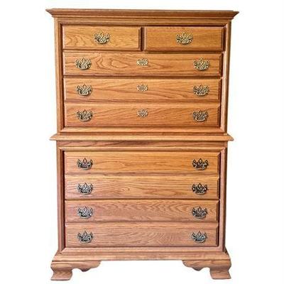 Oak Tall Chest of Drawers