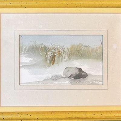 Lot 443   
Framed Watercolor Nature Scenes, Collection of Three (3)