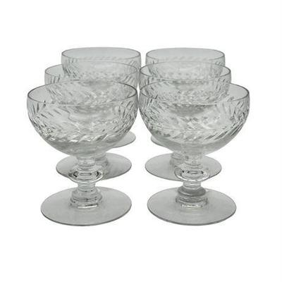 Etched Crystal Champagne Coupes (6ct)