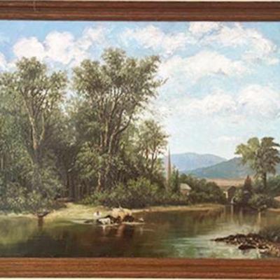 Olive P. Black (AMERICAN, 1868 - 1948) Landscape, Oil on Canvas