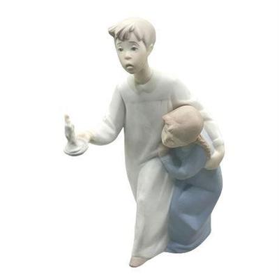 Lot 163   
Retired Lladro #4874 Boy and Girl Bisque Finish