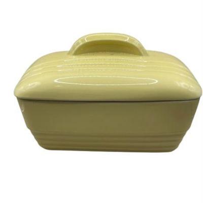 Lot 158-459   
Westinghouse Yellow Covered Ceramic Casserole Dish, by Hall