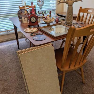 Dining room table with original custom pads