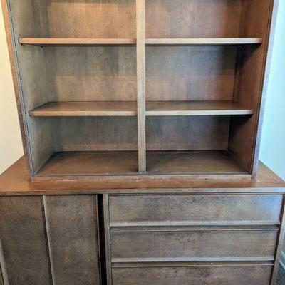 2 piece: buffet + hutch with storage compartments