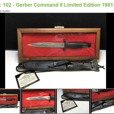 Lot # : 102 - Gerber Command II Limited Edition 1981-2011
Gerber S30V USA Command II Limited edition one of 1500 knives produced...
