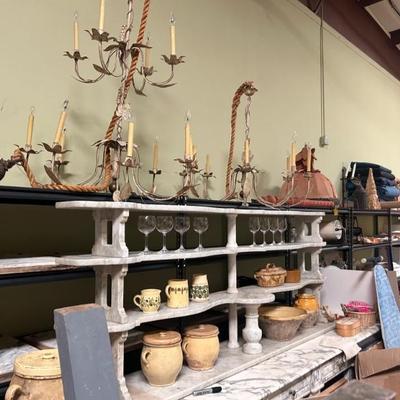 French Marble Fromagerie Cabinet from cheese shop in Paris