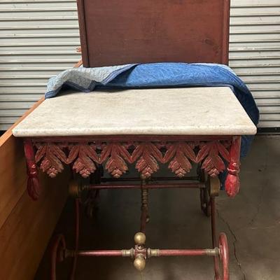 French Boulangerie marble work table 