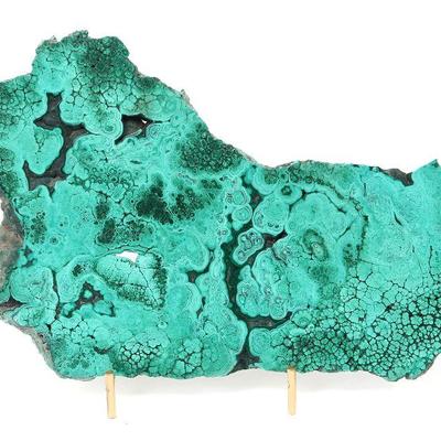 Beautiful Natural Polished Malachite Slab, 750 grams