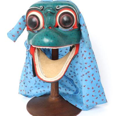 Indonesian Balinese Island Wood Frog Mask