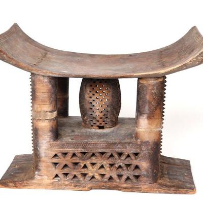 Asante Seat of Power Stool, Early 20th c