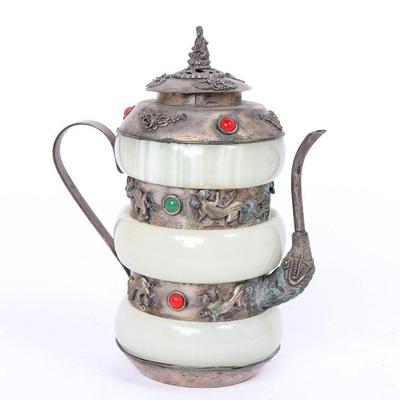 Tibetan Bao Bracelet Inlayed Dragon Teapot