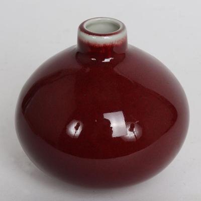 Small Chinese Oxblood Bulb Vase