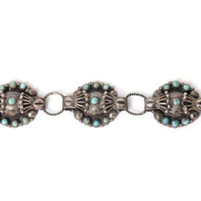 Vintage Navajo Silver & Turquoise Bracelet