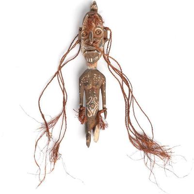 Papua New Guinea Painted Female Ancestor Figure