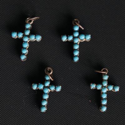 Silver & Turquoise Cross Pendants