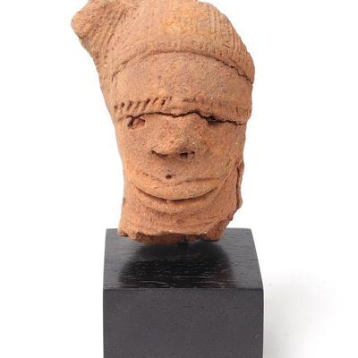 Ancient Nok Terracotta Head, 500 BCE-500 CE