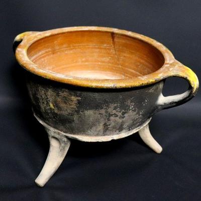 French Redware Tripod Vessel