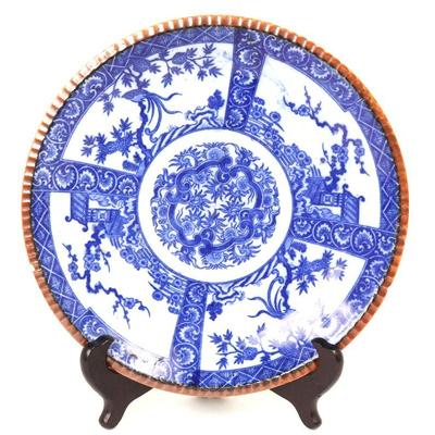 Japanese Blue and White Igezara Plate