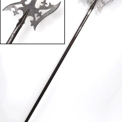 American Colonial Openwork Halberd, 18th C. Style