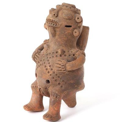 Costa Rican Pottery Female Whistle Ocarina