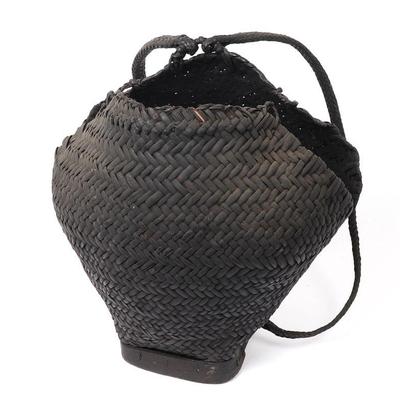 Finely Woven Rattan Back Pack, Philippines, 20th century