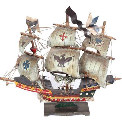 Vintage Model of Santa Maria Style Ship