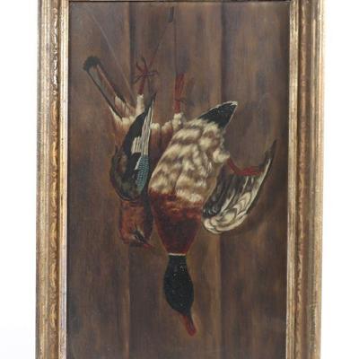 Hanging Dead Game Painting, Duck & Pheasant