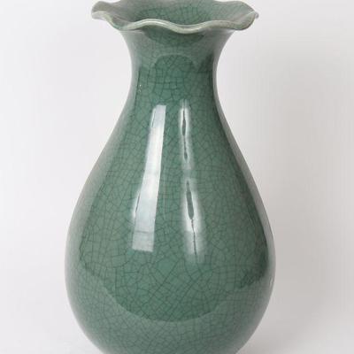 Chinese Celadon Crackle Glazed Porcelain Vase