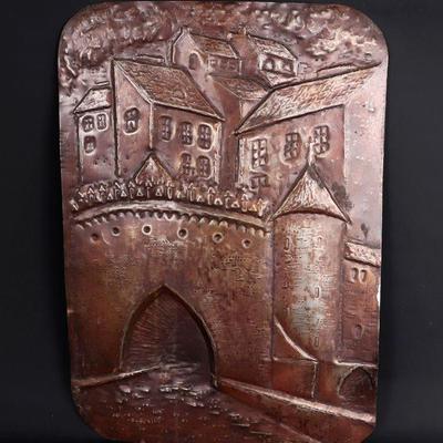 Embossed "City Gates" Plaque