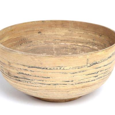 Fine Bamboo Rattan Bowl, Folk Art