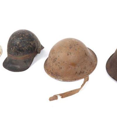 4 Antique WWI Helmets