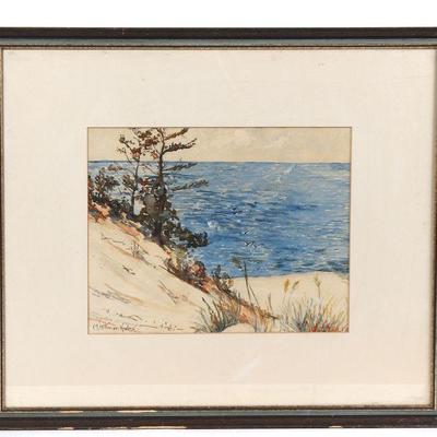 Framed Water Color Painting, Ocean Scene