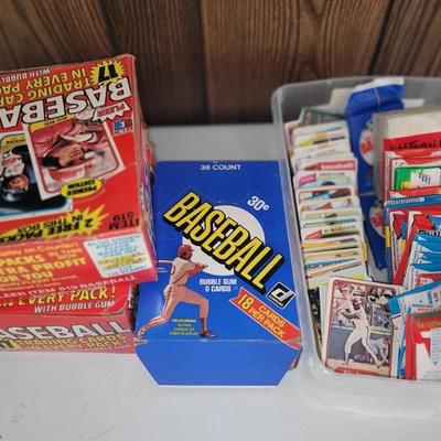 Baseball cards, new in packs.