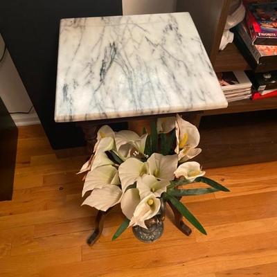 Marble table.